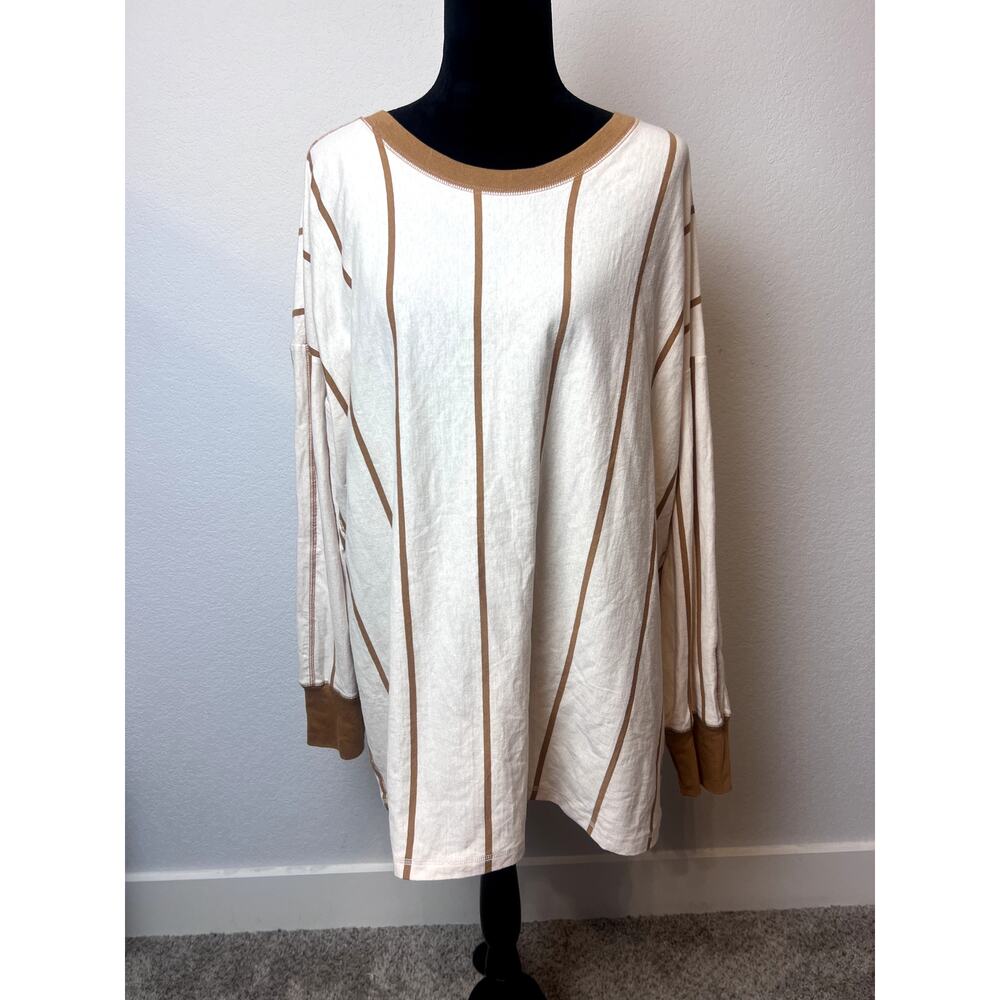 Free People Movement Home Game Stripe Layer Top L